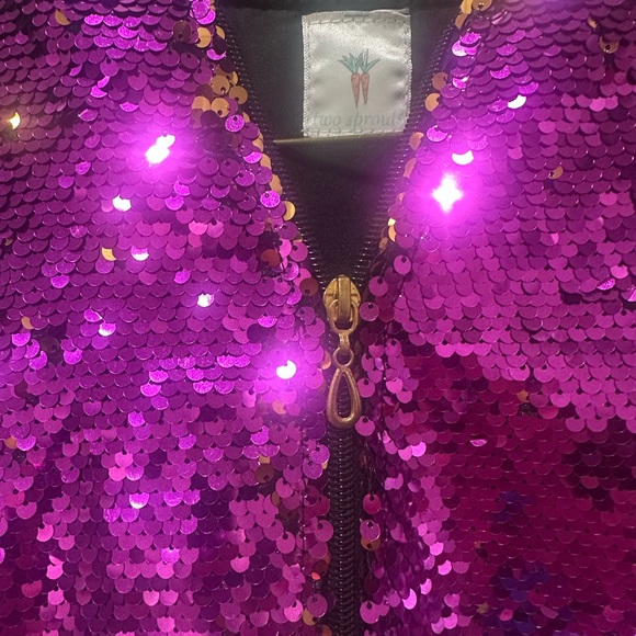 Girls Mardi Gras sequined jacket - Picture 2 of 5